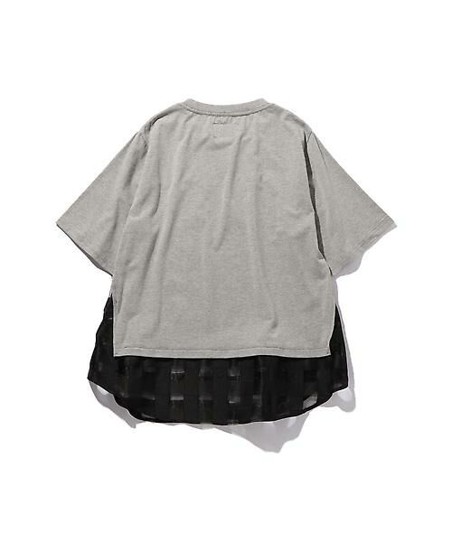ROSE BUD / ローズ バッド カットソー | 裾切り替えロゴ入り半袖Tシャツ | 詳細1