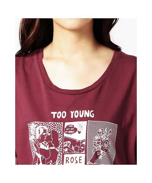 ROSE BUD / ローズ バッド カットソー | (FACE FOR ROSE BUD)コミックプリントTシャツ | 詳細4