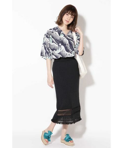 ROSE BUD / ローズ バッド スカート | 透かし柄編みタイトスカート | 詳細8