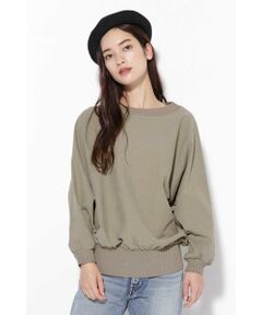 DOLMAN SLV RIB ACCENT TOP