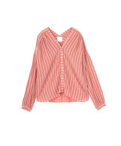 STRIPE NO COLLAR SHIRTS