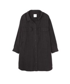 WASHED LINEN  WORK SHIRTS DRESS