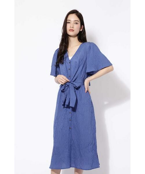 セール Vネックハーフスリーブストライプワンピース ワンピース Rose Bud ローズ バッド ファッション通販 タカシマヤファッションスクエア