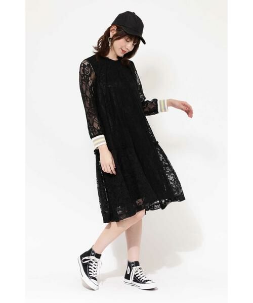 ROSE BUD / ローズ バッド ワンピース | LACE STRIPE LINE DRESS | 詳細11