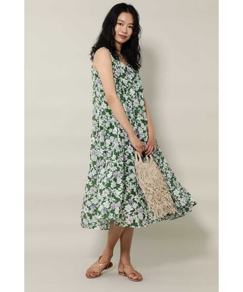 ROSE BUD / ローズ バッド ワンピース | Cotton Voile Flower Tiered Dress | 詳細2