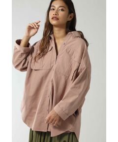 2WAY COTTON HERRINGBONE BIG SHIRTS JACKET