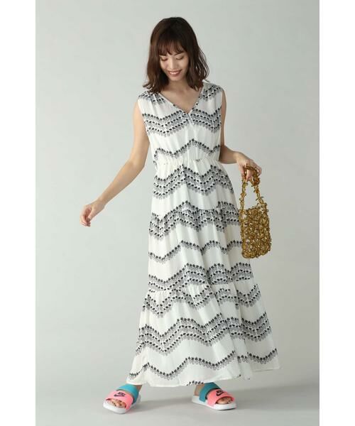 セール パイナップルプリント柄マキシワンピース ワンピース Rose Bud ローズ バッド ファッション通販 タカシマヤファッションスクエア