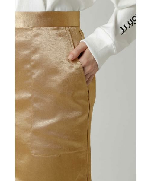 ROSE BUD / ローズ バッド スカート | ミディ丈光沢スカート | 詳細10