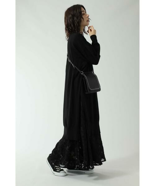 ROSE BUD / ローズ バッド ワンピース | SLIT LONG KNIT × DOBBY INNNER　SKIRT  3WAY OP | 詳細15