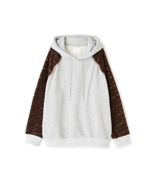 ROSE BUD / ローズ バッド カットソー | LACE SLEEVE HOODED SWEAT | 詳細9