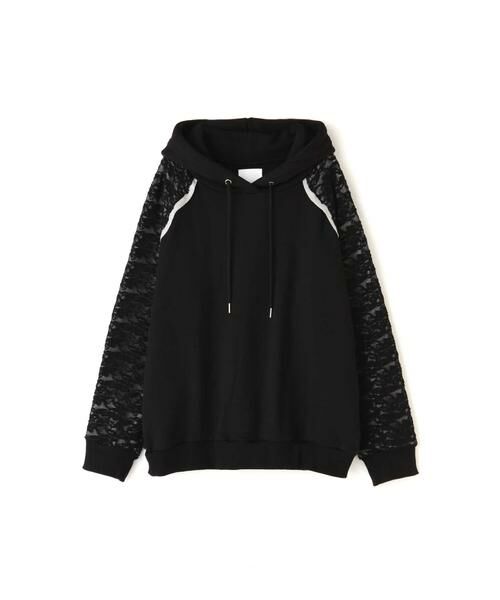 ROSE BUD / ローズ バッド カットソー | LACE SLEEVE HOODED SWEAT | 詳細13