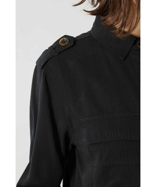ROSE BUD / ローズ バッド シャツ・ブラウス | ヘリンボーンミリタリーシャツジャケット | 詳細11