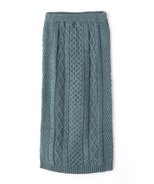 ROSE BUD / ローズ バッド スカート | アラン編みロングタイトニットスカート | 詳細9