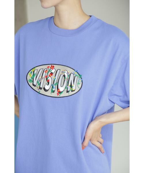 ROSE BUD / ローズ バッド カットソー | ＶＩＳＩＯＮ刺繍Tシャツ | 詳細6