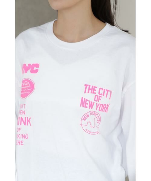 ROSE BUD / ローズ バッド カットソー | NYC ロゴプリントロングTシャツ | 詳細6