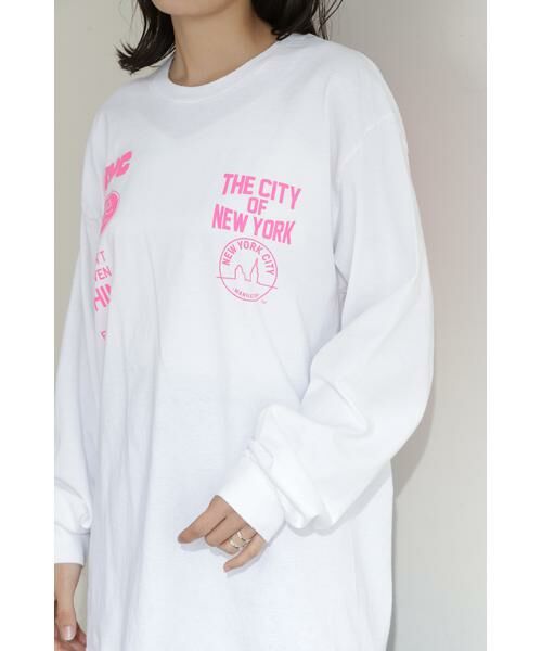 ROSE BUD / ローズ バッド カットソー | NYC ロゴプリントロングTシャツ | 詳細7