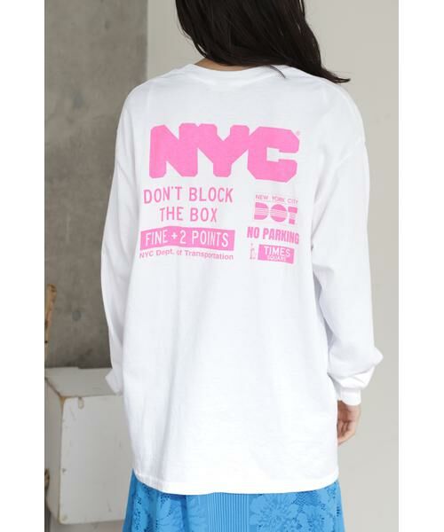 ROSE BUD / ローズ バッド カットソー | NYC ロゴプリントロングTシャツ | 詳細5