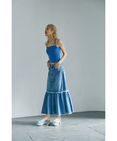 ROSE BUD / ローズ バッド スカート | <WEBメディア掲載>リメイク風デニムスカート | 詳細3