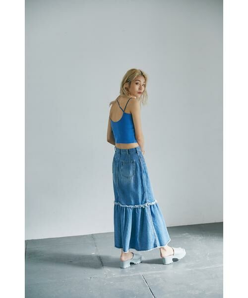 ROSE BUD / ローズ バッド スカート | <WEBメディア掲載>リメイク風デニムスカート | 詳細4