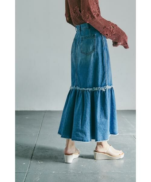 ROSE BUD / ローズ バッド スカート | <WEBメディア掲載>リメイク風デニムスカート | 詳細6