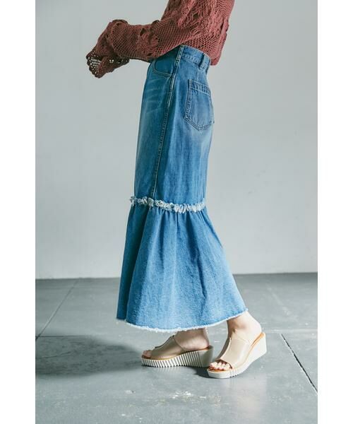 ROSE BUD / ローズ バッド スカート | <WEBメディア掲載>リメイク風デニムスカート | 詳細7