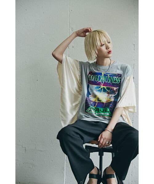 販売一掃 Nirvana リメイク レイヤード ロングスリーブ Tシャツ - トップス