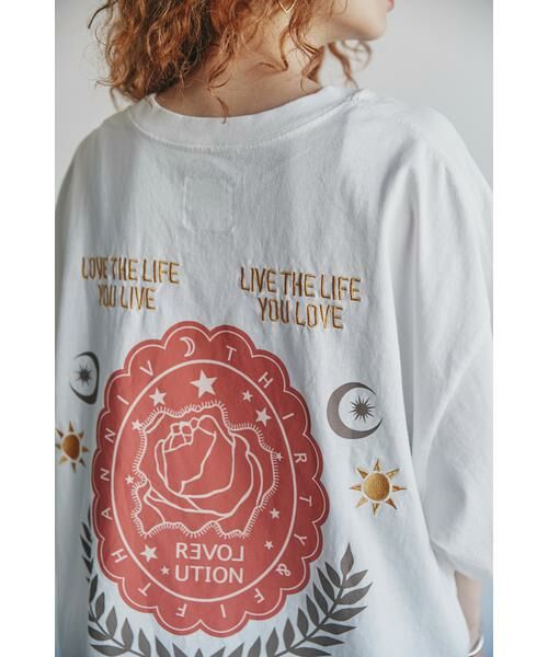 ROSE BUD / ローズ バッド カットソー | REVOLUTION プリント＆刺繍 Tシャツ | 詳細10