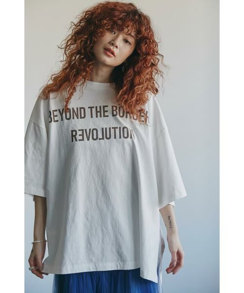 ROSE BUD / ローズ バッド カットソー | REVOLUTION プリント＆刺繍 Tシャツ | 詳細3