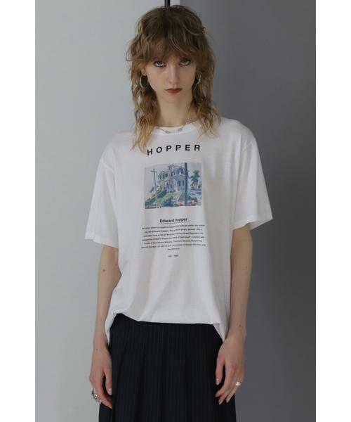 ROSE BUD / ローズ バッド カットソー | Edward Hopper グラフィックTシャツ | 詳細1