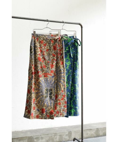 ROSE BUD / ローズ バッド スカート | アフリカンプリントラップスカート | 詳細10