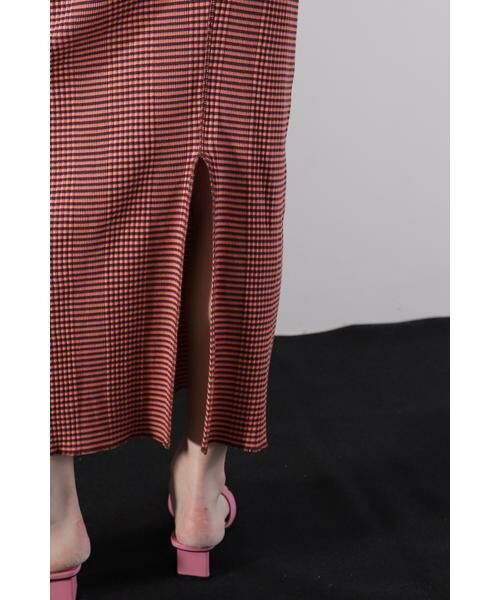 ROSE BUD / ローズ バッド スカート | マルチボーダーシャーリングタイトスカート | 詳細15