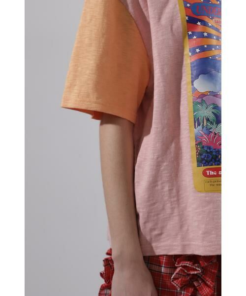 ROSE BUD / ローズ バッド カットソー | 袖配色 プリントTシャツ | 詳細9