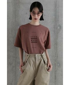 麻ブレンドロゴTシャツ