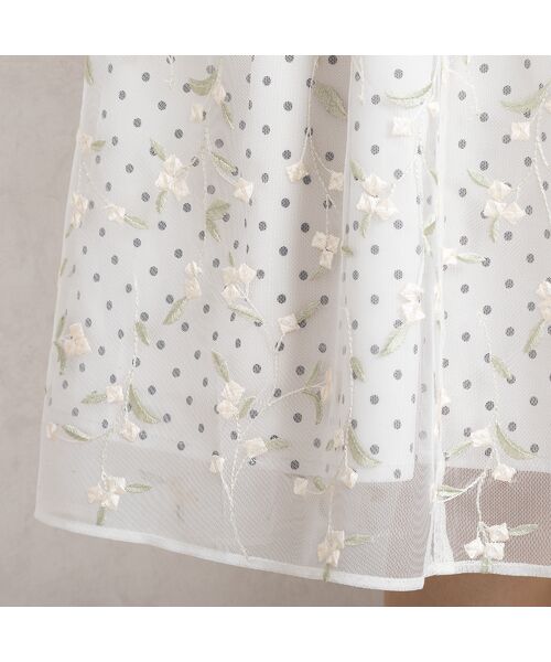 フラワーチュールドットワンピース ミニ丈 ひざ丈ワンピース Rose Tiara ローズティアラ ファッション通販 タカシマヤファッションスクエア