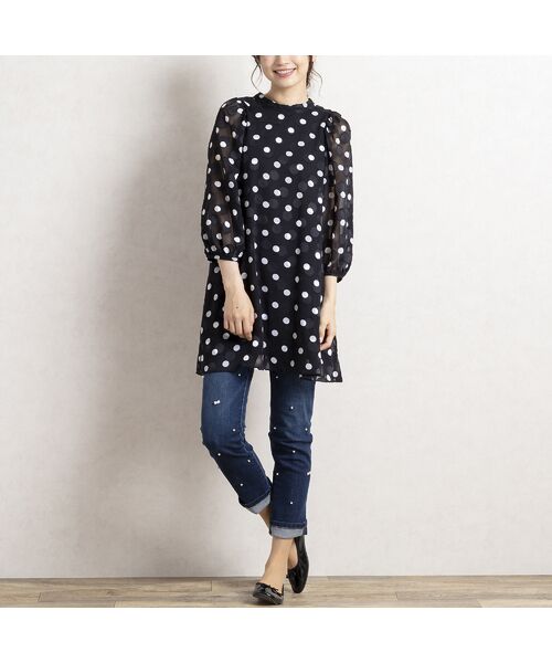 パフスリーブロングブラウス チュニック Rose Tiara ローズティアラ ファッション通販 タカシマヤファッションスクエア