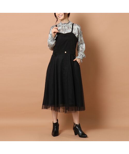 デニムサロペットチュールスカート ミニ丈 ひざ丈ワンピース Rose Tiara ローズティアラ ファッション通販 タカシマヤファッションスクエア