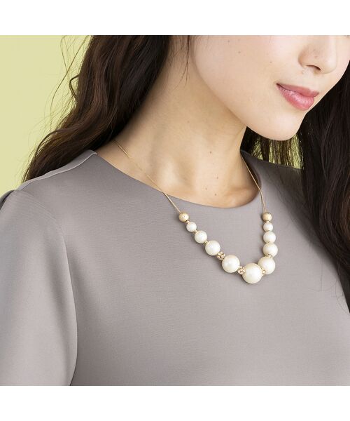 コットンパール風チェーンネックレス ネックレス ペンダント チョーカー Rose Tiara ローズティアラ ファッション通販 タカシマヤファッションスクエア