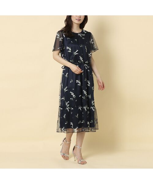 セール スズランチュール刺繍ワンピース ミニ丈 ひざ丈ワンピース Rose Tiara ローズティアラ ファッション通販 タカシマヤファッションスクエア