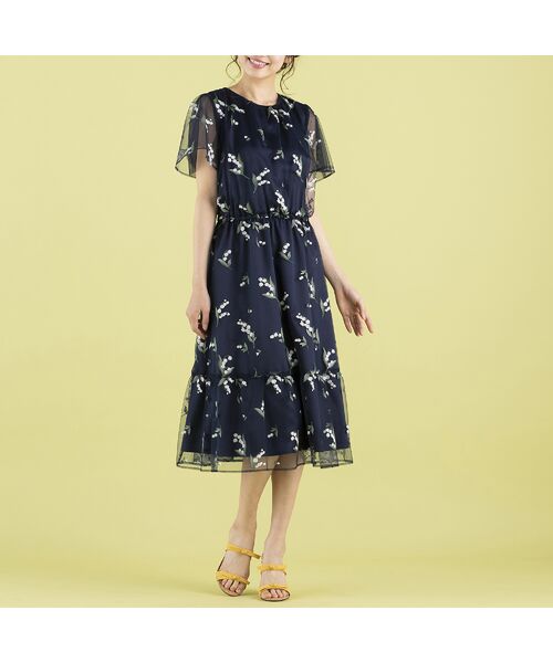 セール スズランチュール刺繍ワンピース ミニ丈 ひざ丈ワンピース Rose Tiara ローズティアラ ファッション通販 タカシマヤファッションスクエア