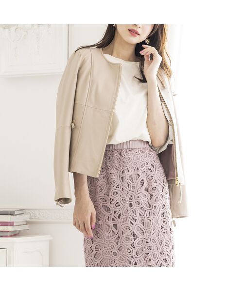 ラムレザージャケット レザーブルゾン ジャケット Rose Tiara ローズティアラ ファッション通販 タカシマヤファッションスクエア