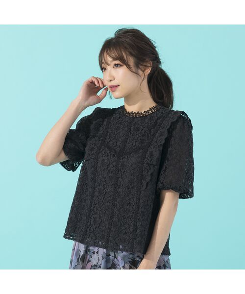 使い勝手の良い パフスリーブレース切替ブラウス トップス Elcaminochurch Org 使い勝手の良い パフスリーブレース切替ブラウス トップス Elcaminochurch Org