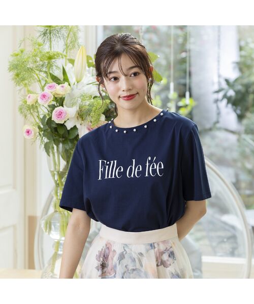 セール】 fille de feeロゴTシャツ （カットソー）｜Rose Tiara