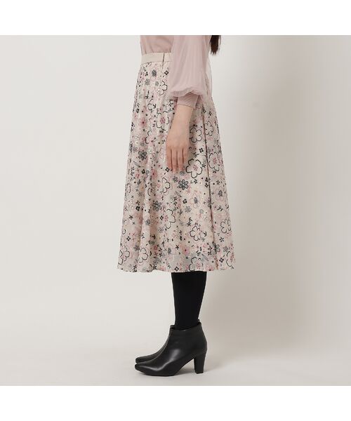 Rose Tiara / ローズティアラ ミニ・ひざ丈スカート | オーガンジー刺繍スカート | 詳細5