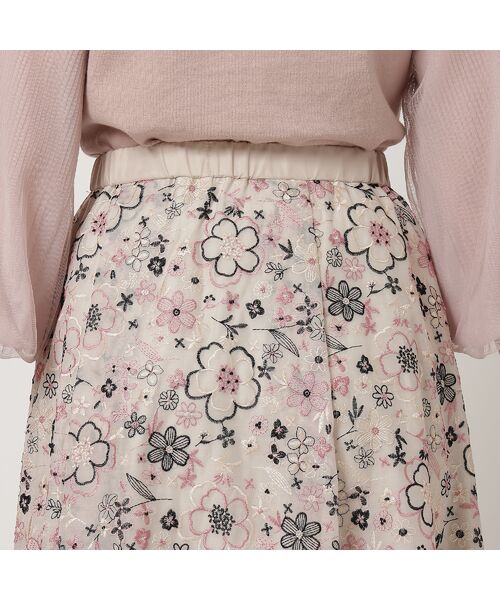 Rose Tiara / ローズティアラ ミニ・ひざ丈スカート | オーガンジー刺繍スカート | 詳細9
