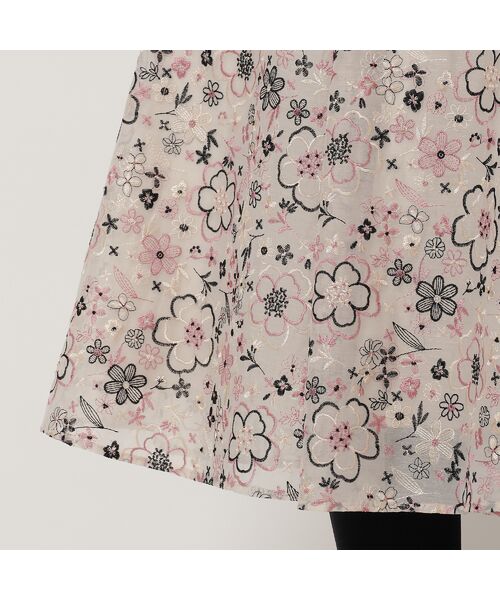 Rose Tiara / ローズティアラ ミニ・ひざ丈スカート | オーガンジー刺繍スカート | 詳細10