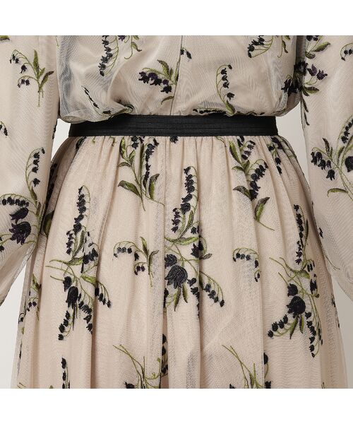 スズランチュール刺繍スカート （ミニ・ひざ丈スカート）｜Rose Tiara 