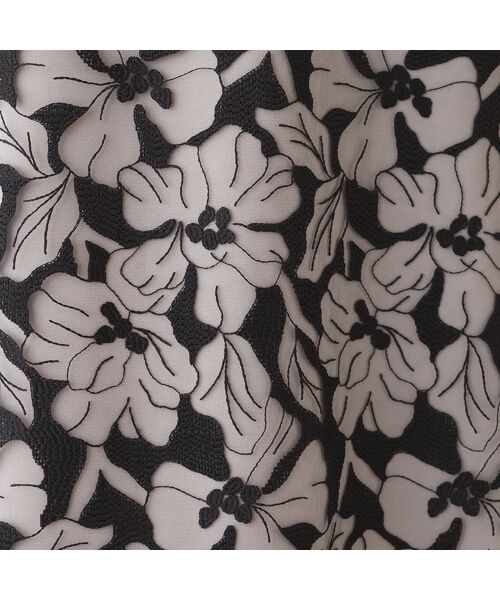 セール】 チュール刺繍ワンピース （ミニ丈・ひざ丈ワンピース