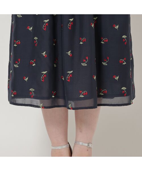 Rose Tiara / ローズティアラ ミニ・ひざ丈スカート | スズラン刺繍フラワースカート | 詳細10