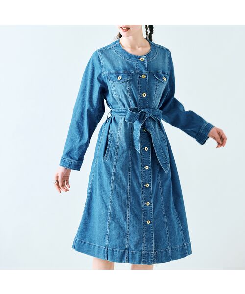 Rose Tiara / ローズティアラ ミニ丈・ひざ丈ワンピース | ソフトデニムワンピース | 詳細2