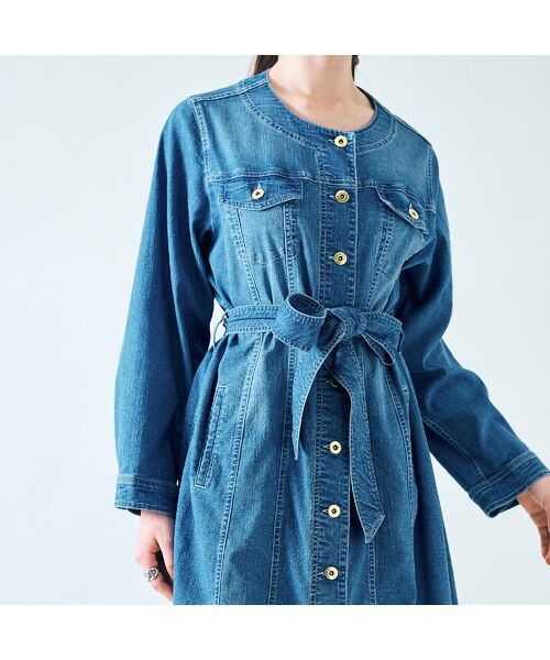 Rose Tiara / ローズティアラ ミニ丈・ひざ丈ワンピース | ソフトデニムワンピース | 詳細4